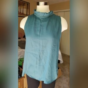 LOFT Teal Green Sleeveless Blouse